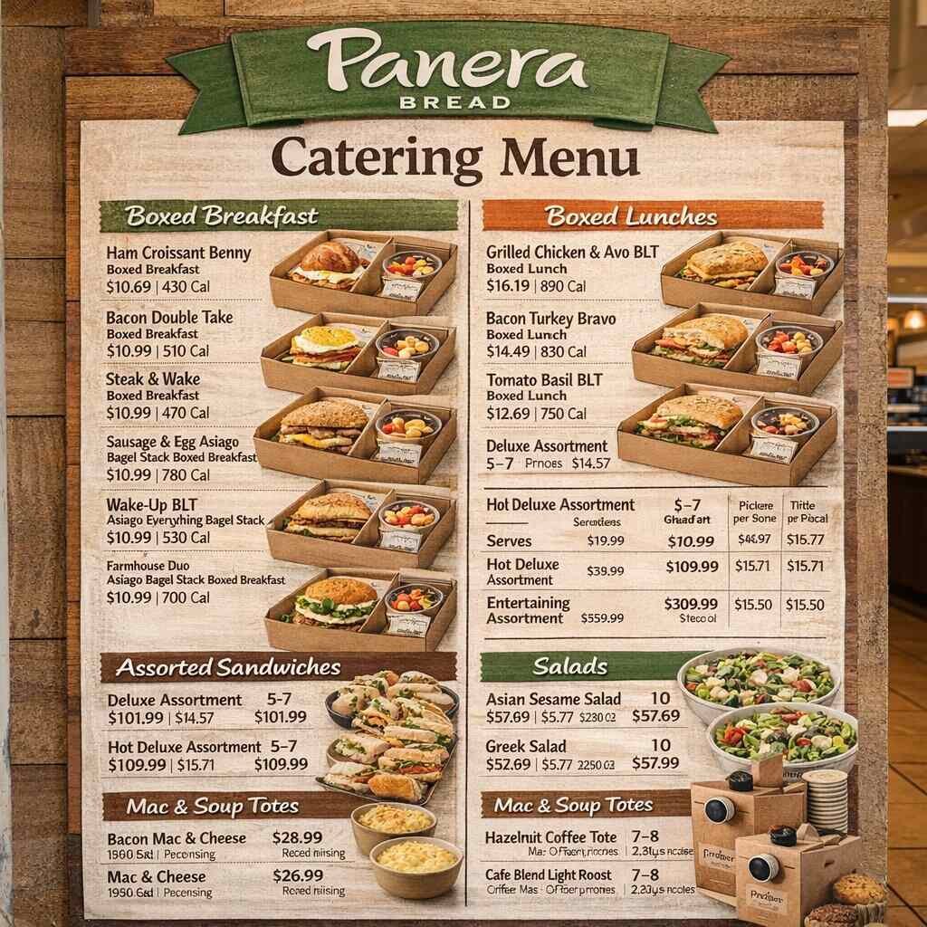 Panera Bread Catering Menu